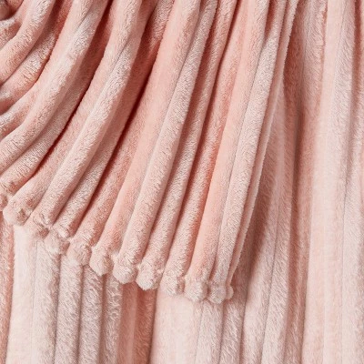 Ribbed Plush Throw Blanket - Room Essentials™ Dark Green 3 Ribbed Plush Throw Blanket - Room Essentials™ Dark Green - Image 3