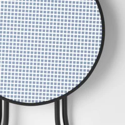 Glass Round Printed Folding Outdoor Portable Side Table Blue - Room Essentials™ -Room Essentials Sales Store GUEST bd71e2eb a345 4eff 8bc7 78a2cf975af6