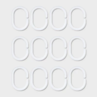 PEVA Shower Curtain + Rings White - Room Essentials™ 5 PEVA Shower Curtain + Rings White - Room Essentials™ - Image 5