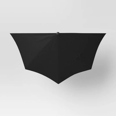 8.83'x7.81' Half-Circle Outdoor Patio Market Umbrella with Black Pole - Room Essentials™ 3 8.83'x7.81' Half-Circle Outdoor Patio Market Umbrella with Black Pole - Room Essentials™ - Image 3
