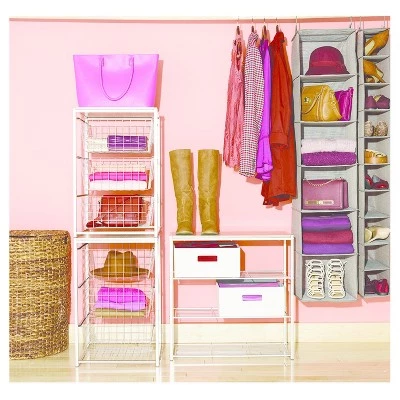 6 Shelf Hanging Closet Organizer Gray - Room Essentials™ 2 6 Shelf Hanging Closet Organizer Gray - Room Essentials™ - Image 2