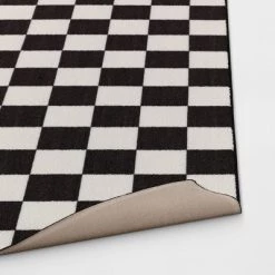 4'x5'5" Washable Small Checker Accent Rug Charcoal and Ivory - Room Essentials™ 5 4'x5'5" Washable Small Checker Accent Rug Charcoal and Ivory - Room Essentials™ -Room Essentials Sales Store GUEST c9005e56 48da 44fe 8300 c5eefac4a0c7