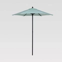6' Round Outdoor Patio Market Umbrella with Black Pole - Room Essentials™ -Room Essentials Sales Store GUEST cb1c716e 1996 4d1f 9d0c 954cb1ffd10d