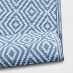 Reversible Diamond Rectangular Loomed Indoor Outdoor Accent Rug - Room Essentials™ Quilt Blue -Room Essentials Sales Store GUEST d34ff2b3 a71b 4d95 8d66 14cbcfb7a81c
