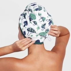 2pk Mushroom Print Hair Wraps Green - Room Essentials™