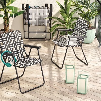 Web Strap Patio Chair - Room Essentials™ White 1 Web Strap Patio Chair - Room Essentials™ White