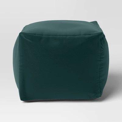 18"x15" Outdoor Patio Pouf - Room Essentials™ Quilted Blue 2 18"x15" Outdoor Patio Pouf - Room Essentials™ Quilted Blue - Image 2