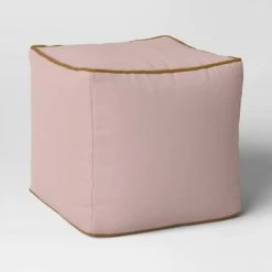 Color Block with Contrast Piping Pouf - Room Essentials™ Pink Metal/byz Bronze -Room Essentials Sales Store GUEST d9447268 75df 4227 878b d6ccd2b5fc97