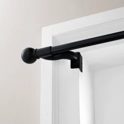 Twist and Shout Easy Install Curtain Rod - Room Essentials™ Matte Black