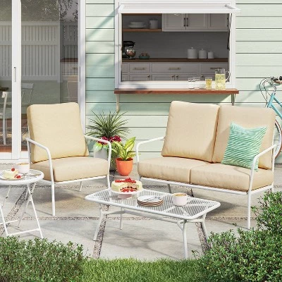 Metal Mesh Coffee Table - White - Room Essentials™ 1 Metal Mesh Coffee Table - White - Room Essentials™