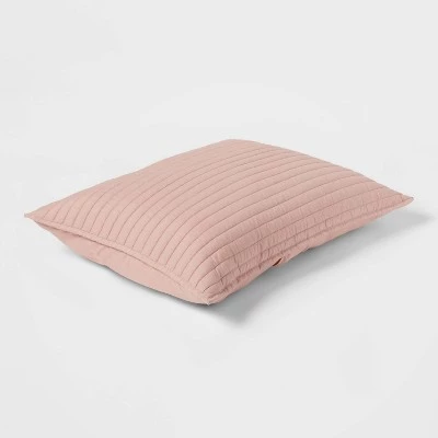 Standard Garment Washed Microfiber Quilt Sham Light Pink - Room Essentials™ 2 Standard Garment Washed Microfiber Quilt Sham Light Pink - Room Essentials™ - Image 2
