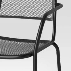 Metal Mesh Outdoor Patio Dining Chair Stacking Chair Black - Room Essentials™ -Room Essentials Sales Store GUEST f2925739 1f69 4f76 81b5 467f9868dc62