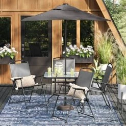 6pc Patio Dining Set with Umbrella, Outdoor Furniture Set - Room Essentials™