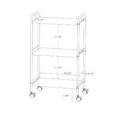 3 Shelf Wide Utility Storage Cart Gray - Room Essentials™ -Room Essentials Sales Store GUEST f3b56386 b29b 4365 8f20 e7071e892acb