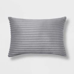 Oblong Cut Plush Decorative Throw Pillow - Room Essentials™ Gray -Room Essentials Sales Store GUEST f83efcba 05fa 4413 8b0d 74b8c3b05678