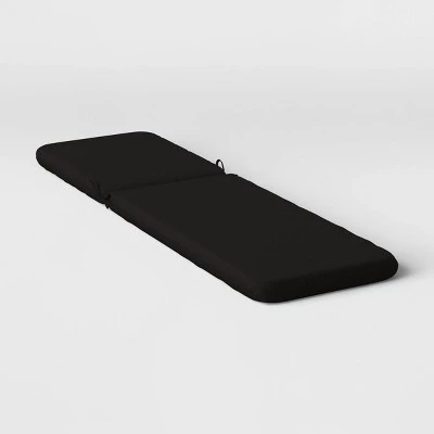 78"x22" Outdoor Chaise Lounge Cushion - Room Essentials™ Tan 3 78"x22" Outdoor Chaise Lounge Cushion - Room Essentials™ Tan - Image 3