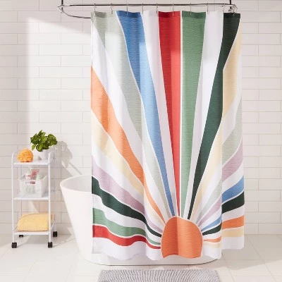Rainbow Sunshine Shower Curtain - Room Essentials™ 1 Rainbow Sunshine Shower Curtain - Room Essentials™